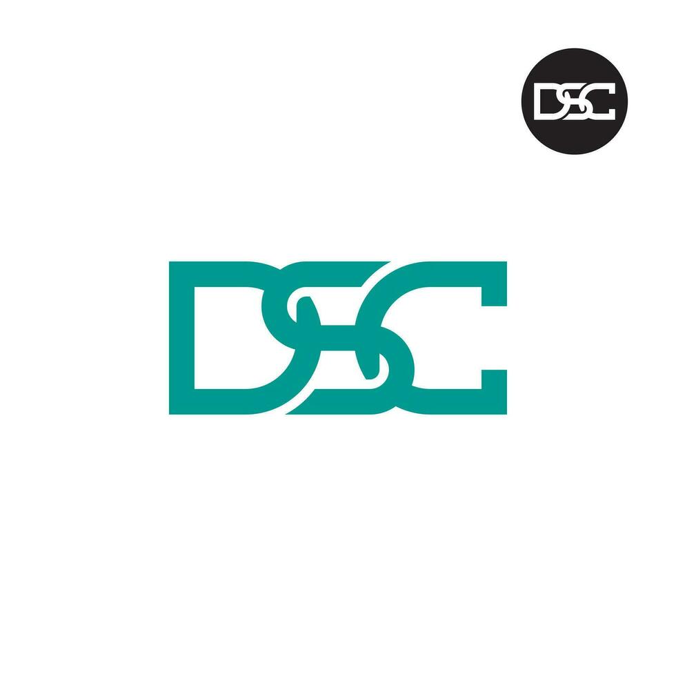 lettre DSC monogramme logo conception vecteur