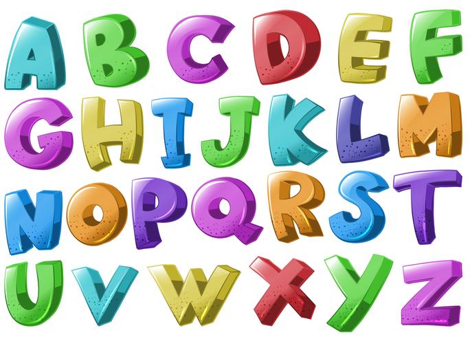 Conception de polices avec alphabets anglais vecteur