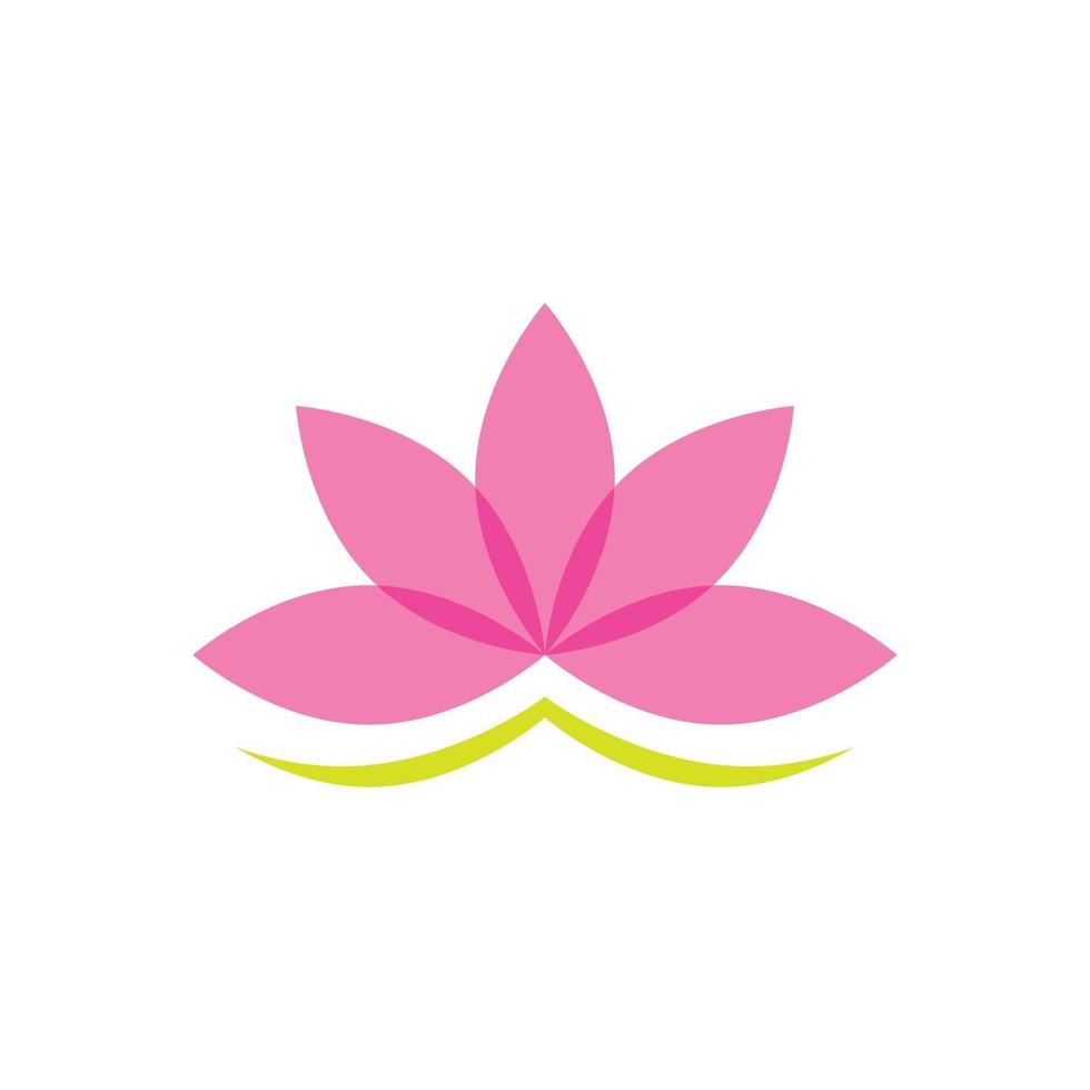 vecteur d'icône de fleur de lotus stylisé