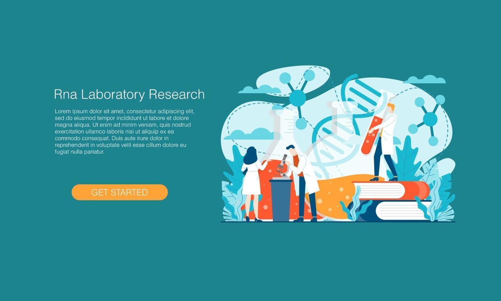 Laboratoire scientifique recherche vaccin illustration vectorielle concept modèle de fond peut être utilisé pour la présentation bannière web page de destination ui ux vecteur