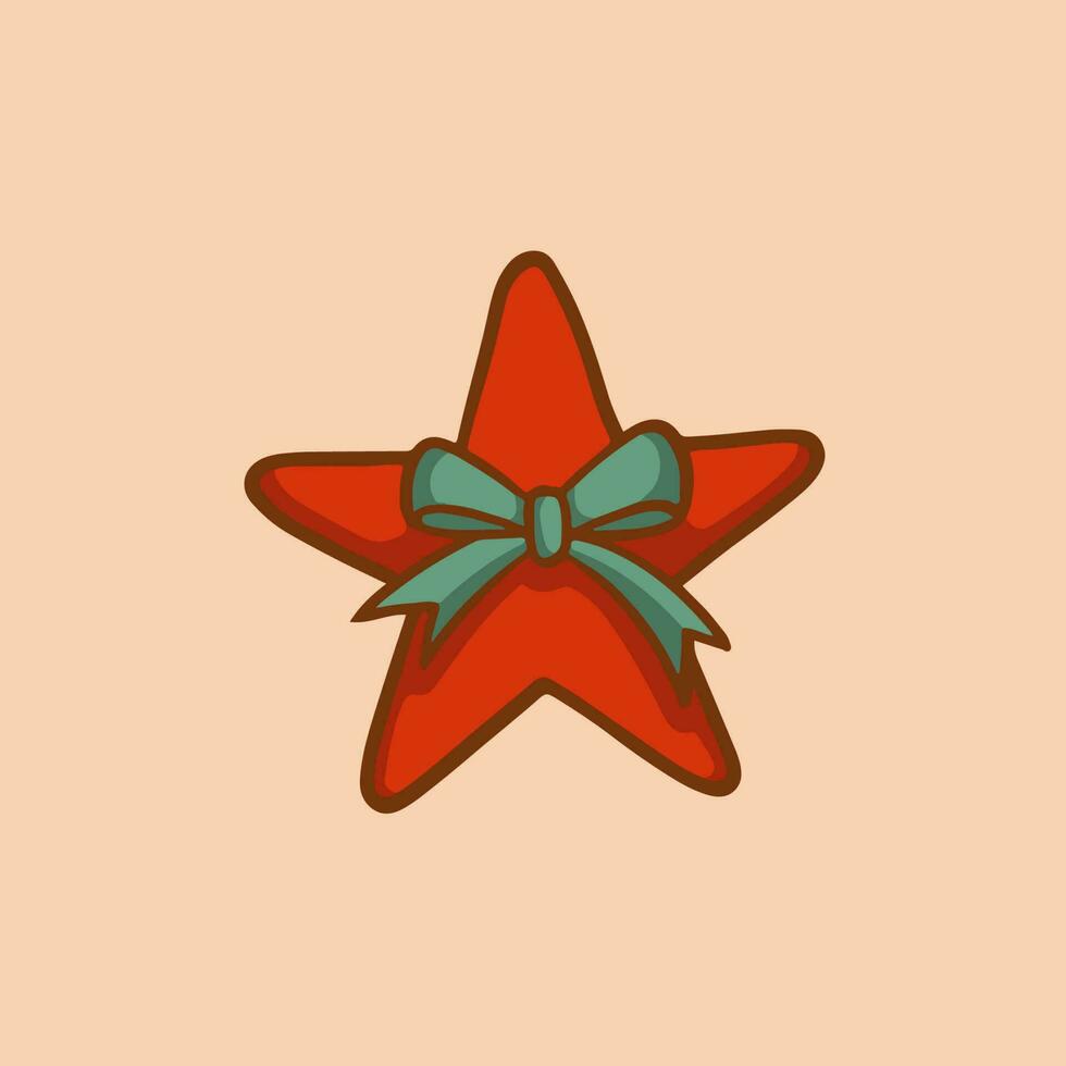 Noël étoile symbole. social médias poste. Noël décoration vecteur illustration.