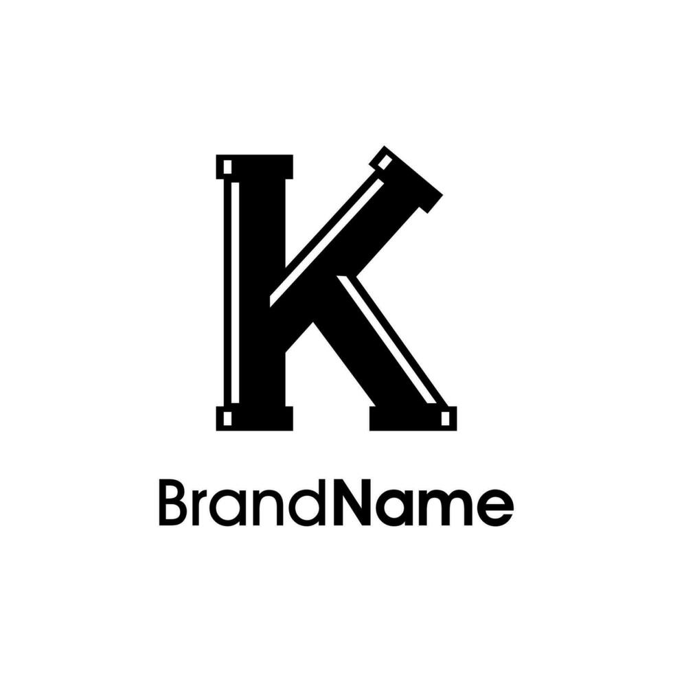 moderne initiale k plomberie logo vecteur