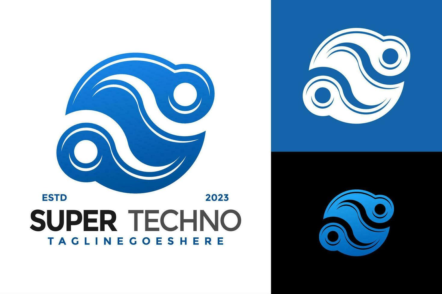 lettre s La technologie logo conception vecteur symbole icône illustration