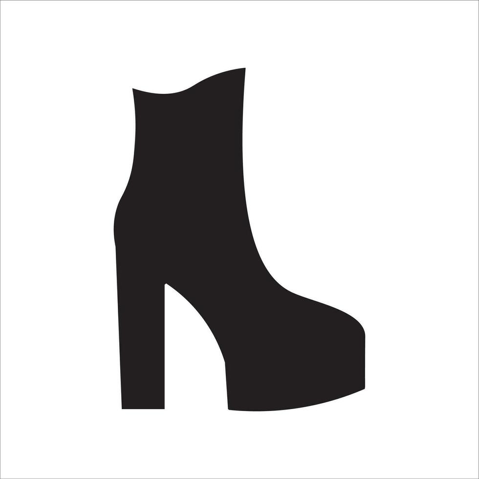 bottes avec talons icône vecteur illustration symbole