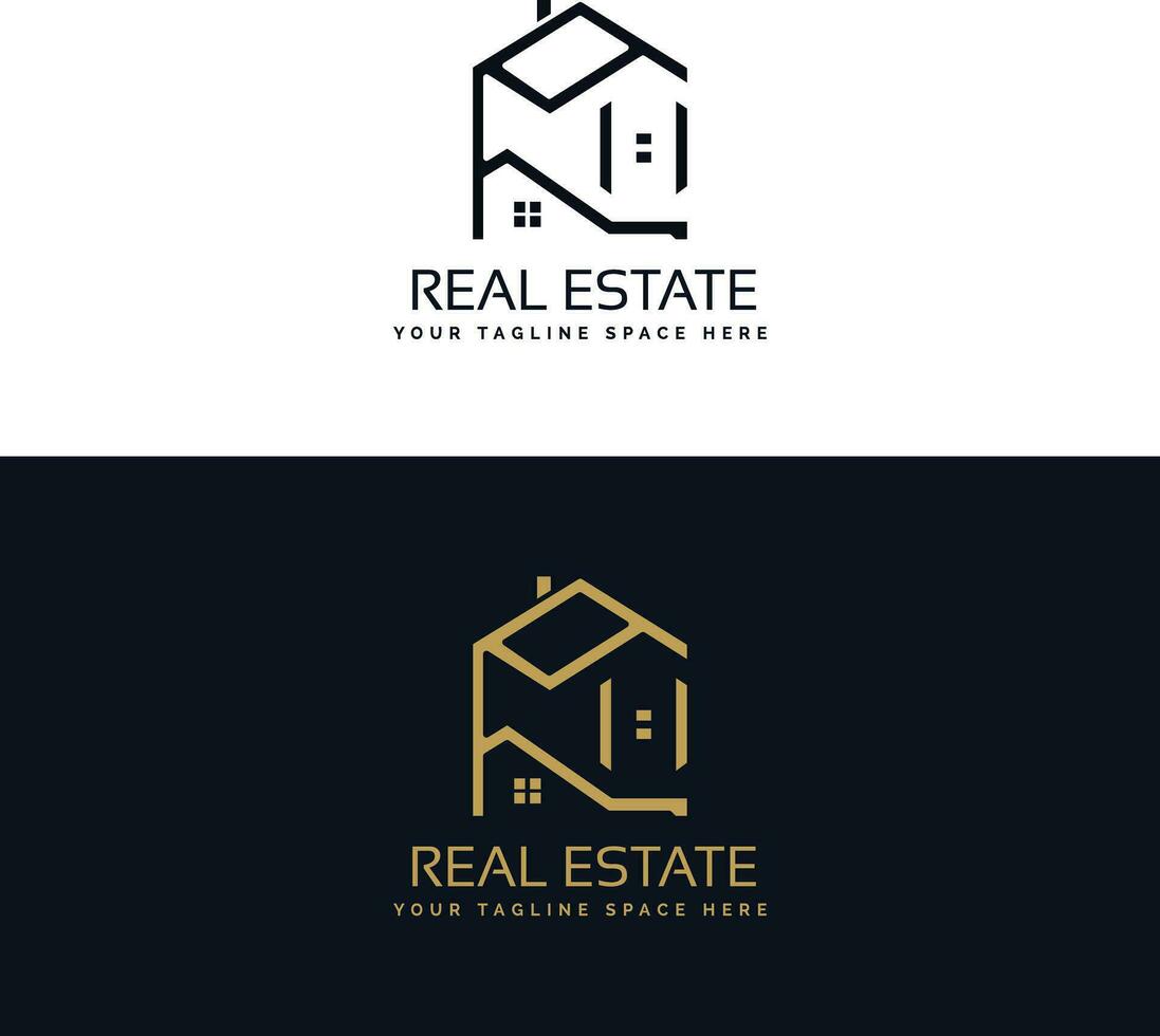 création de logo pour l'immobilier vecteur