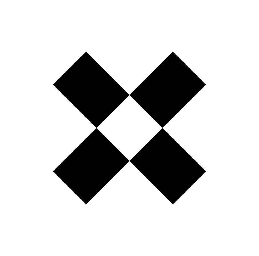 X marque Nom initiale lettre icône. vecteur
