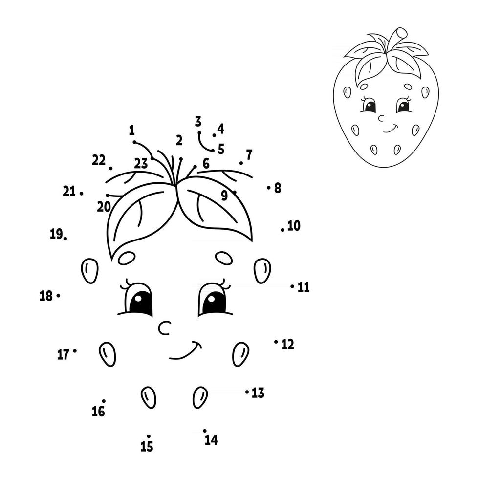 Point à point. tracer une ligne. pratique de l'écriture manuscrite. apprendre les nombres pour les enfants. feuille de travail de développement de l'éducation. page de coloriage d'activité. jeu pour tout-petit. illustration vectorielle isolée. style de bande dessinée. vecteur