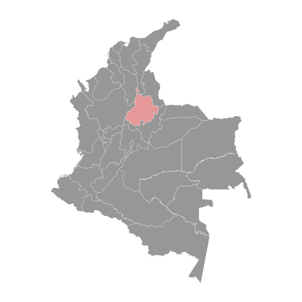 santander département carte, administratif division de Colombie. vecteur