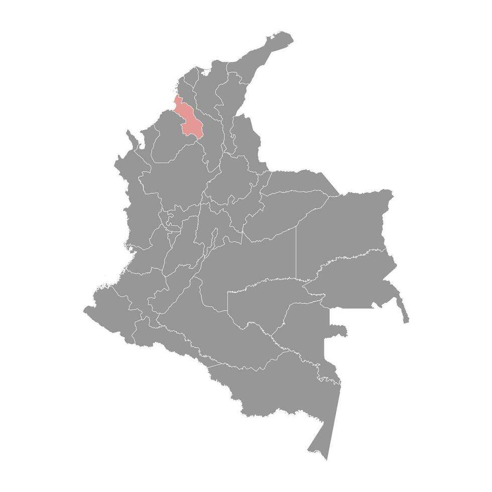 sucre département carte, administratif division de Colombie. vecteur
