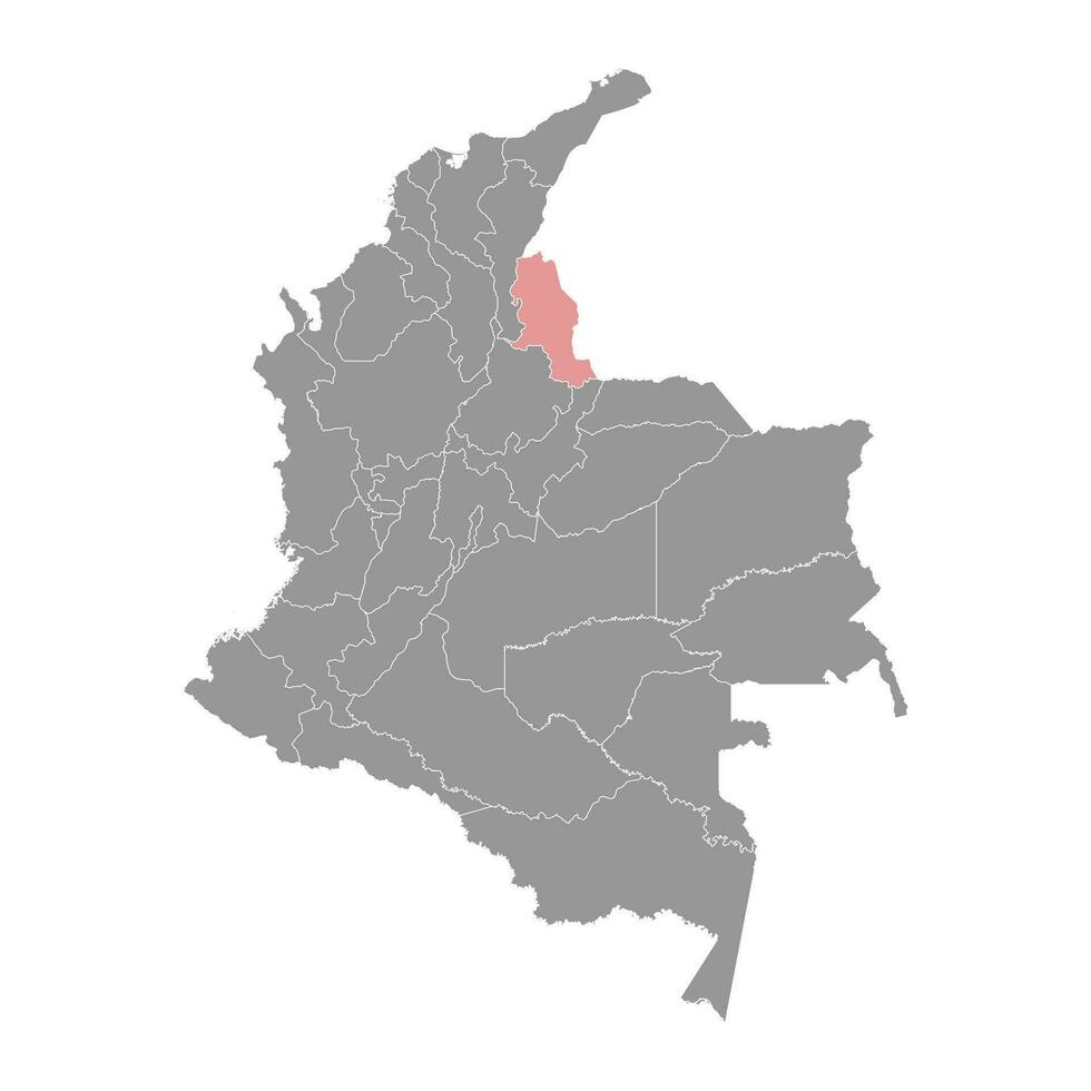 Norte de santander département carte, administratif division de Colombie. vecteur