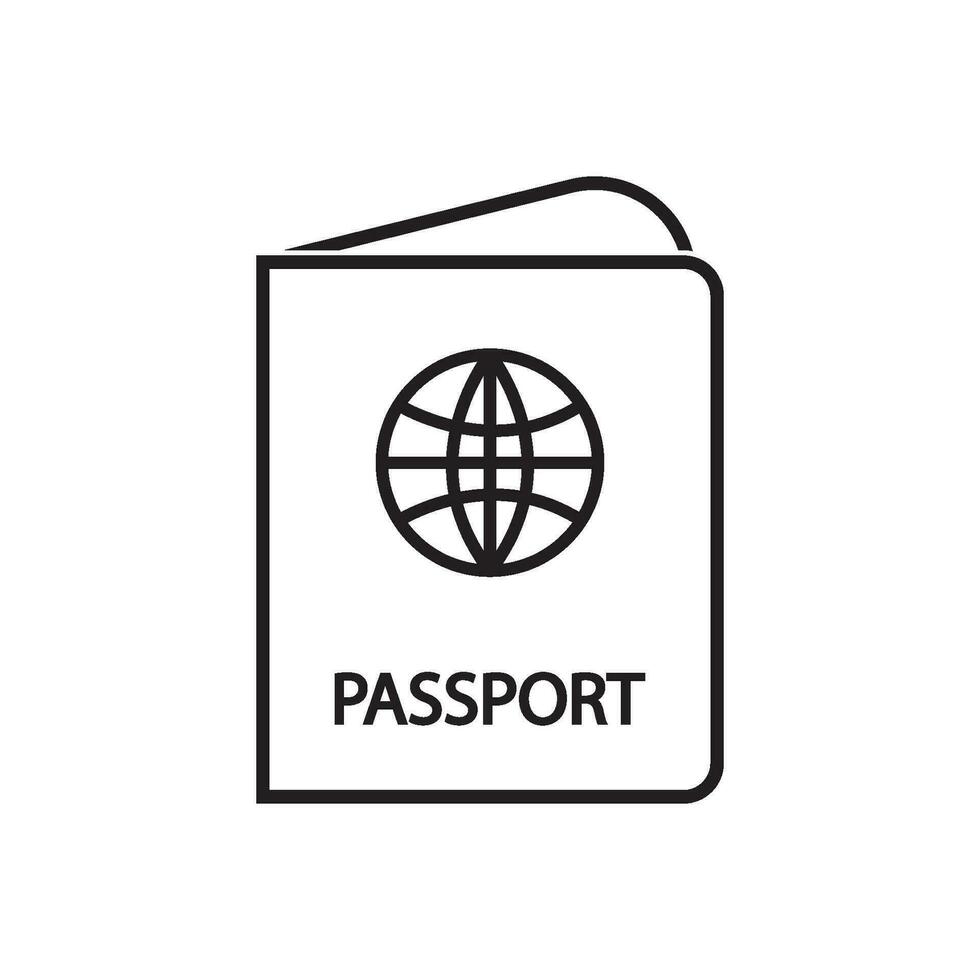 vecteur d'icône de passeport