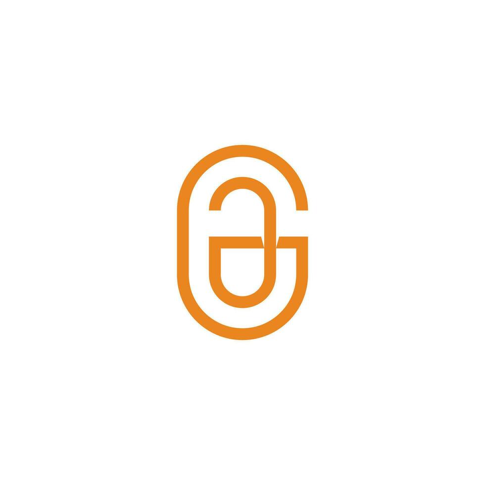 lettre Géorgie classique Facile ligne logo vecteur