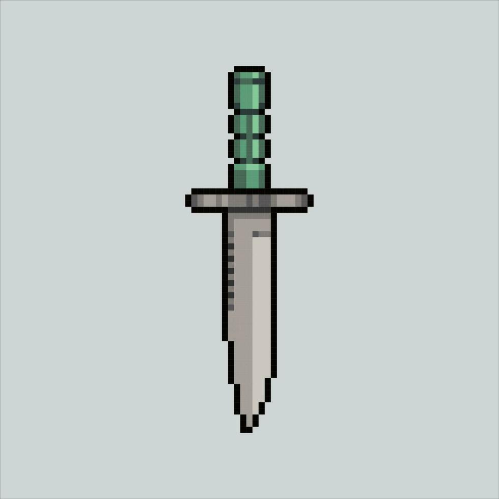 pixel art combat couteau. pixélisé couteau. combat couteau arme Icônes Contexte pixélisé pour le pixel art Jeu et icône pour site Internet et vidéo jeu. vieux école rétro. vecteur