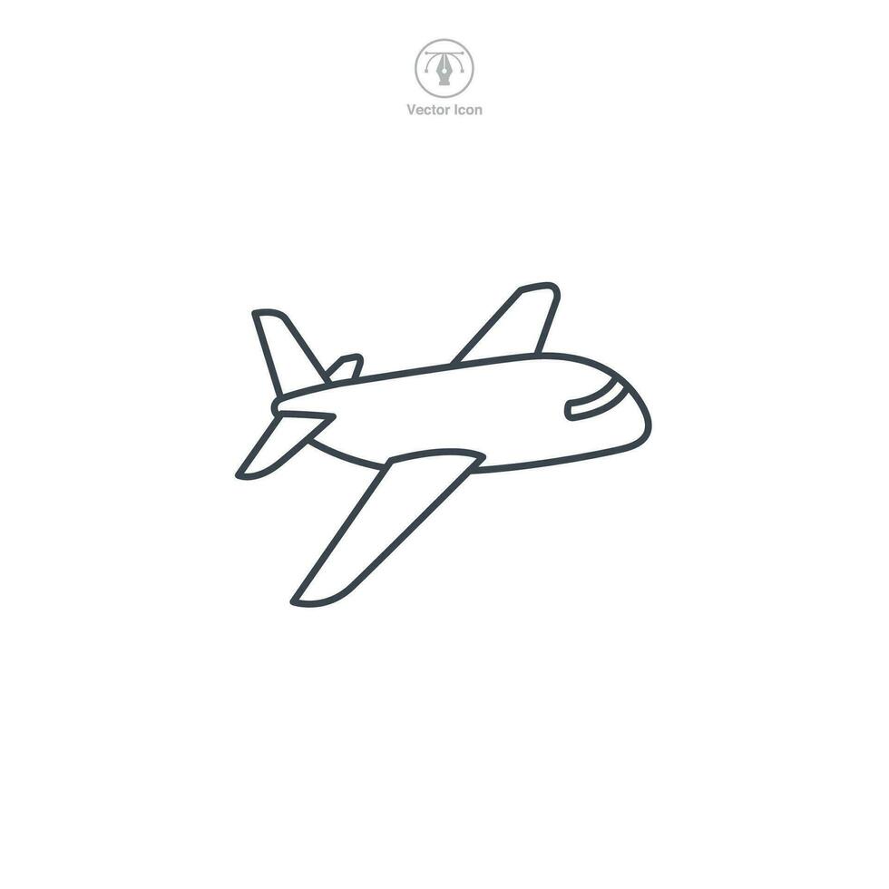 avion icône symbole vecteur illustration isolé sur blanc Contexte