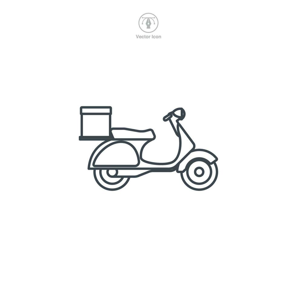 scooter icône symbole vecteur illustration isolé sur blanc Contexte