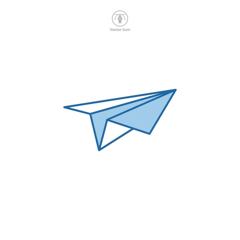 papier avion icône symbole vecteur illustration isolé sur blanc Contexte