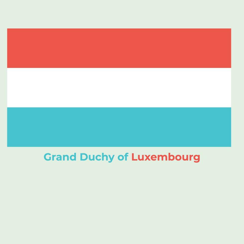 le Luxembourg drapeau vecteur