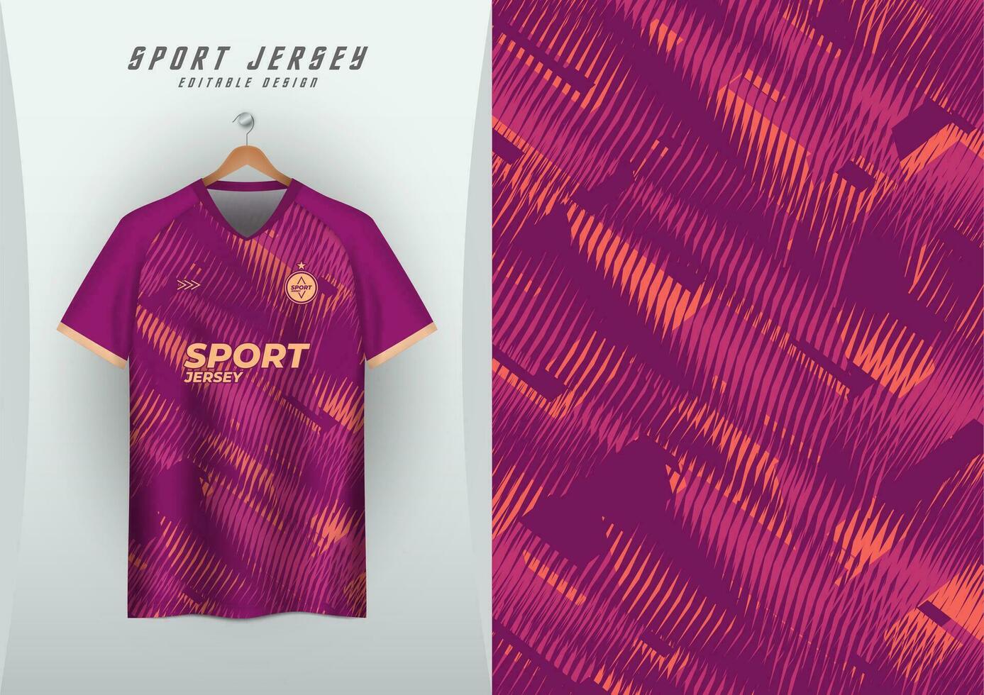 arrière-plans pour des sports Jersey, football maillots, fonctionnement maillots, courses maillots, recouvrir modèle, violet et Orange vecteur