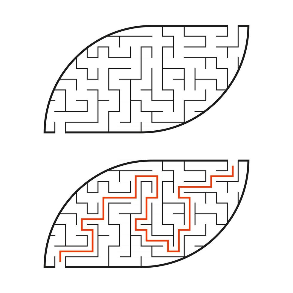 labyrinthe abstrait. jeu pour les enfants. casse-tête pour les enfants. énigme du labyrinthe. illustration vectorielle. vecteur