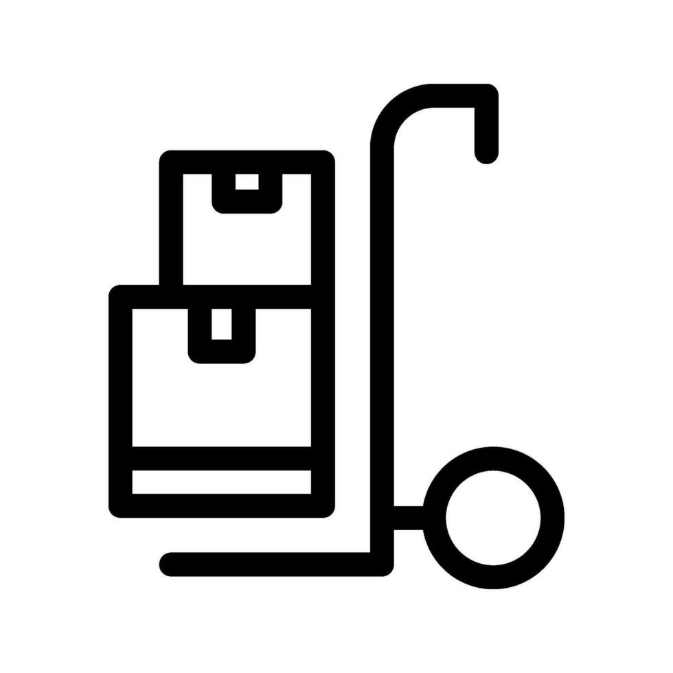 paquet chariot icône vecteur symbole conception illustration