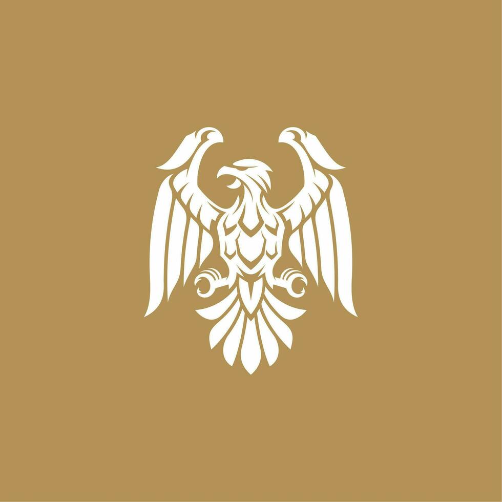 Facile Aigle logo avec ailes vecteur