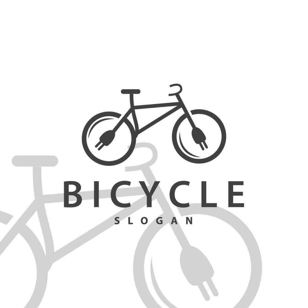 vélo logo conception modèle minimaliste illustration vecteur