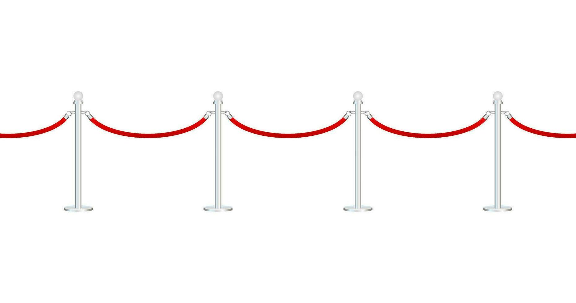 rouge tapis avec rouge Cordes sur d'or chandeliers. exclusif événement, film première, gala, cérémonie, récompenses concept. vecteur Stock illustration.