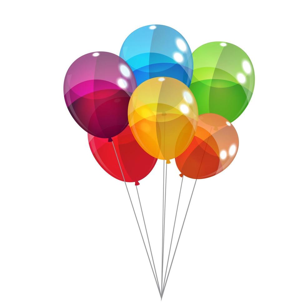 illustration vectorielle de couleur ballons brillants fond vecteur
