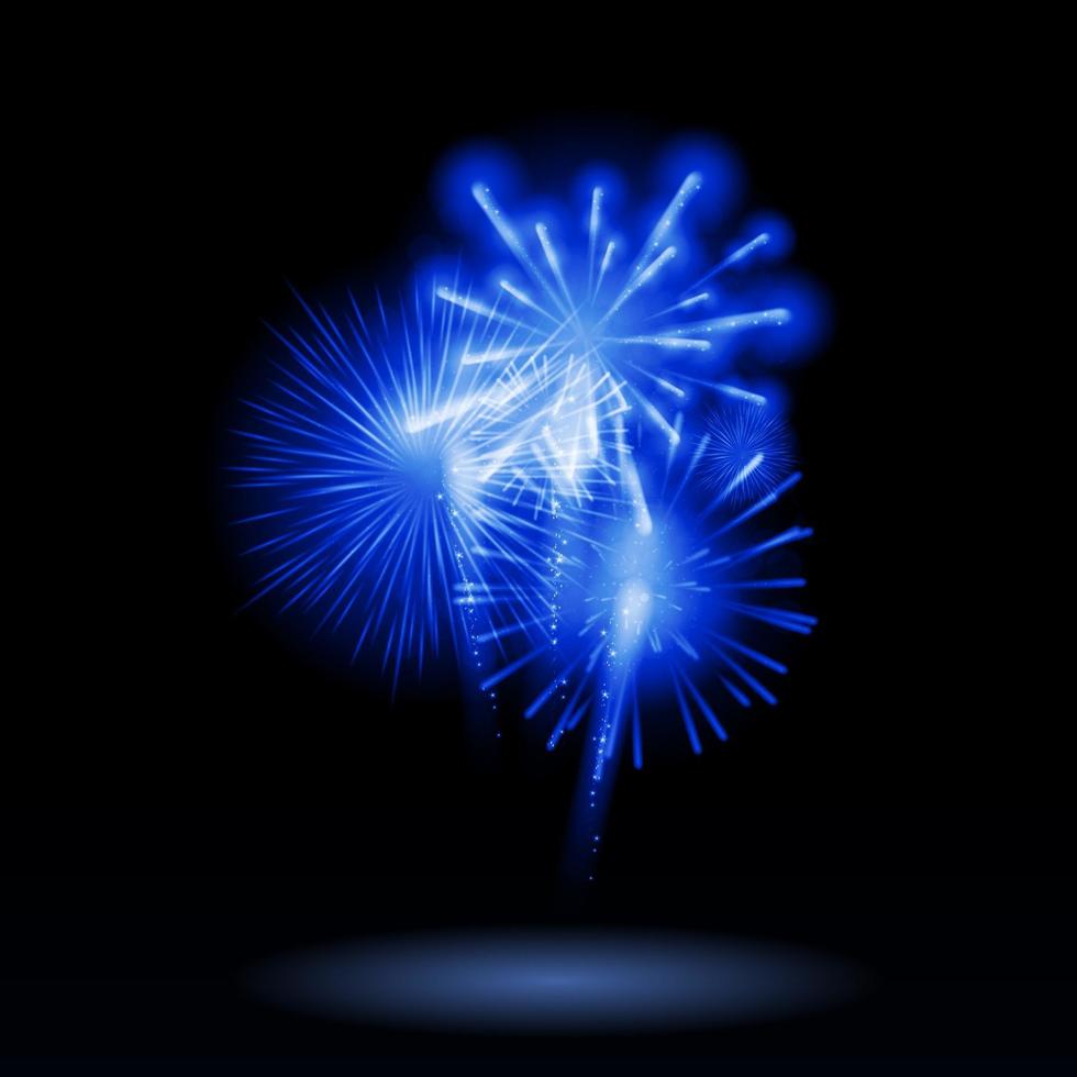 illustration vectorielle de feux d'artifice, saluer sur un fond sombre vecteur