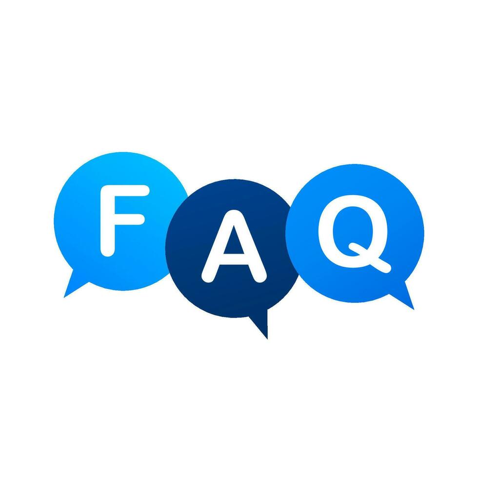 souvent a demandé des questions FAQ bannière. ordinateur avec question Icônes. vecteur Stock illustration.