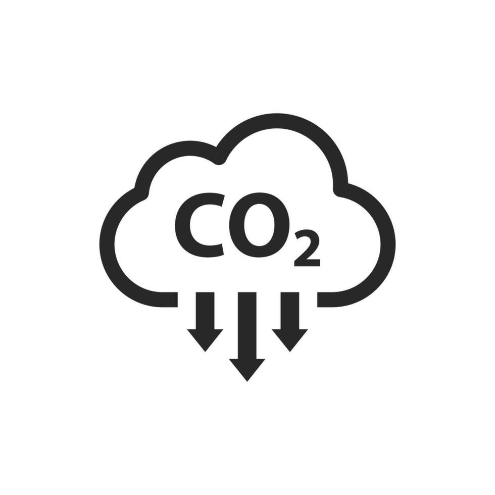 CO2 les émissions vecteur icône. carbone dioxyde vecteur icône ou logo modèle.