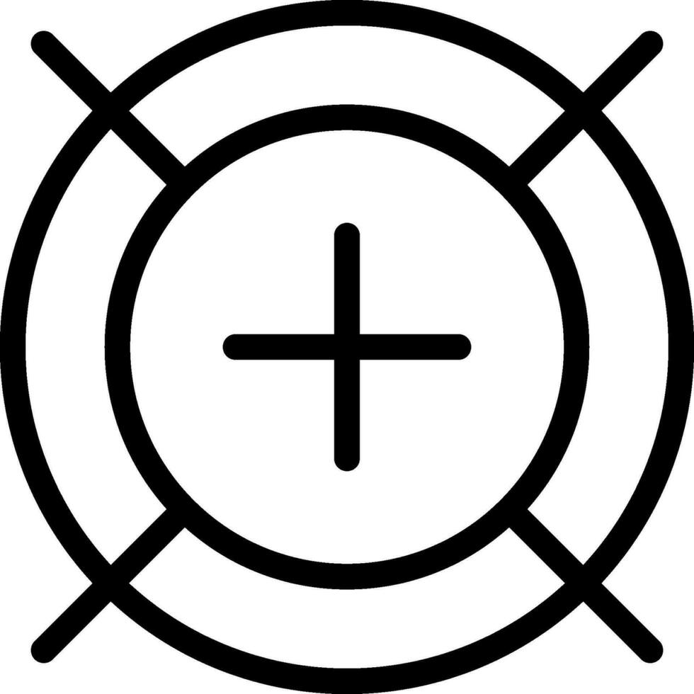 étalonnage icône cercle bague des croix alignement bien ajustement étalonnage vecteur