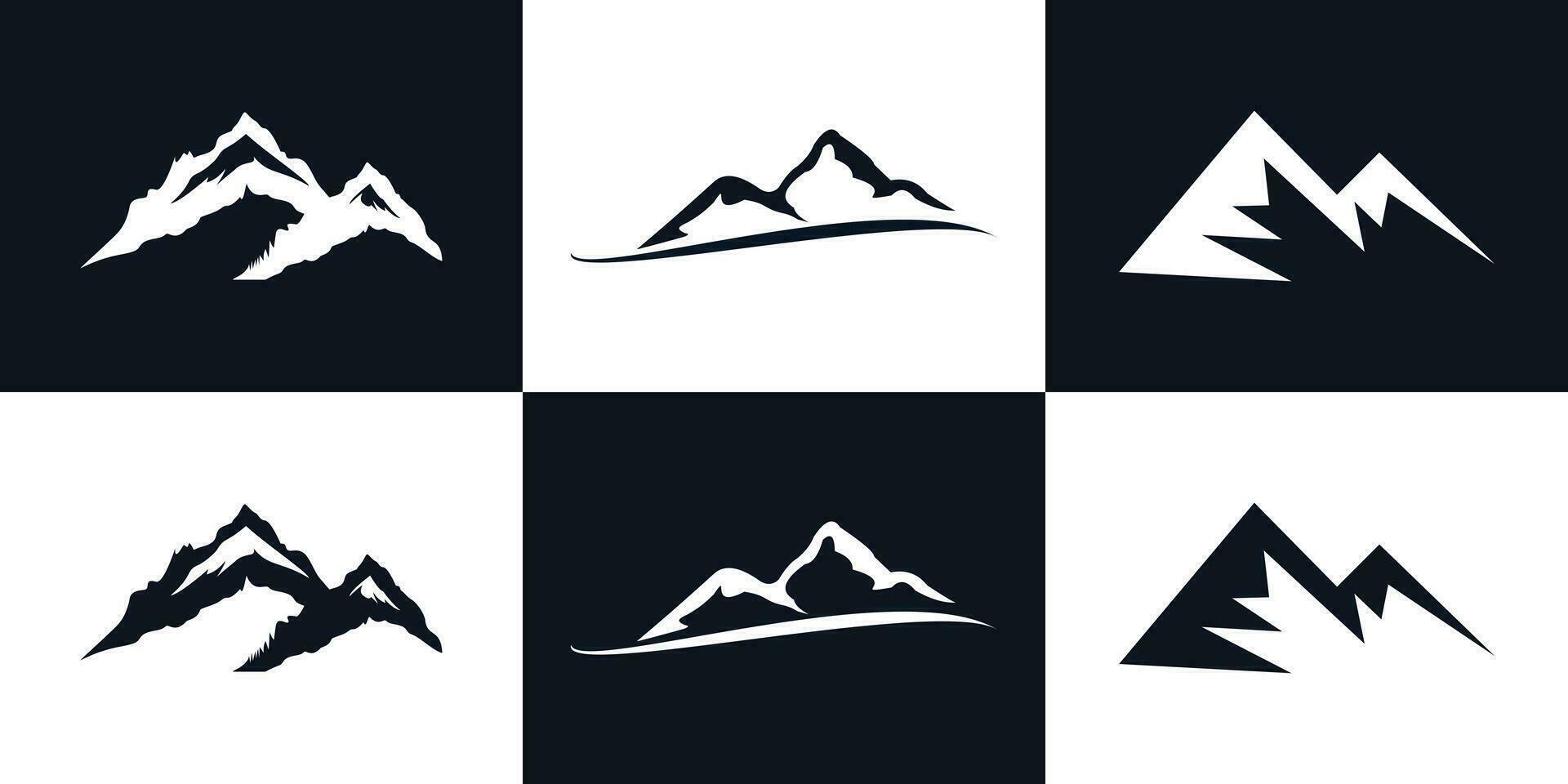 ensemble de Montagne logo collection avec Créatif style prime vecteur