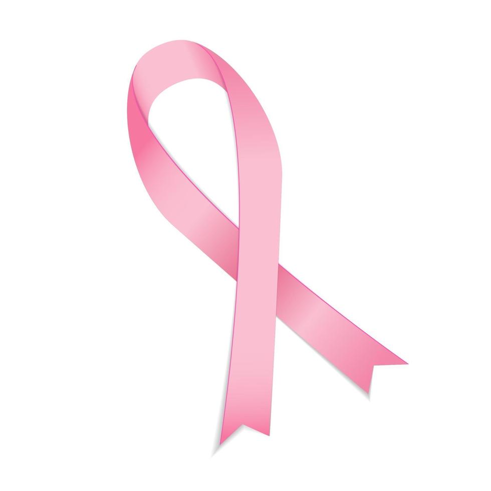 Illustration vectorielle de ruban rose de sensibilisation au cancer du sein vecteur
