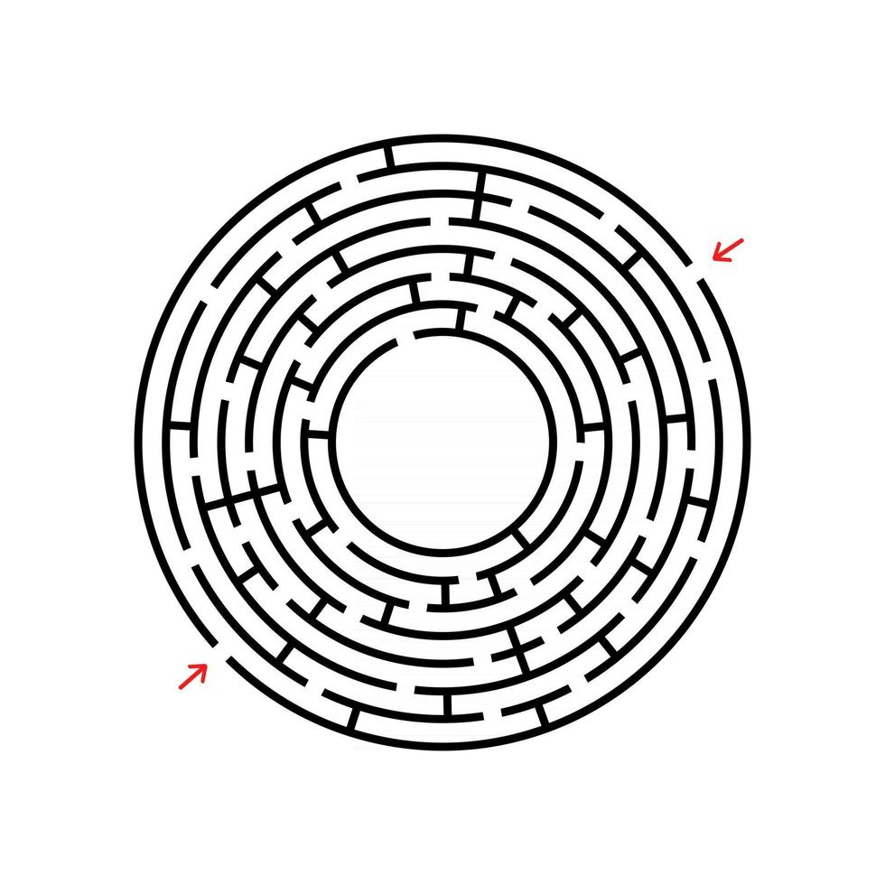 labyrinthe abstrait. jeu pour les enfants. casse-tête pour les enfants. énigme du labyrinthe. illustration vectorielle. vecteur