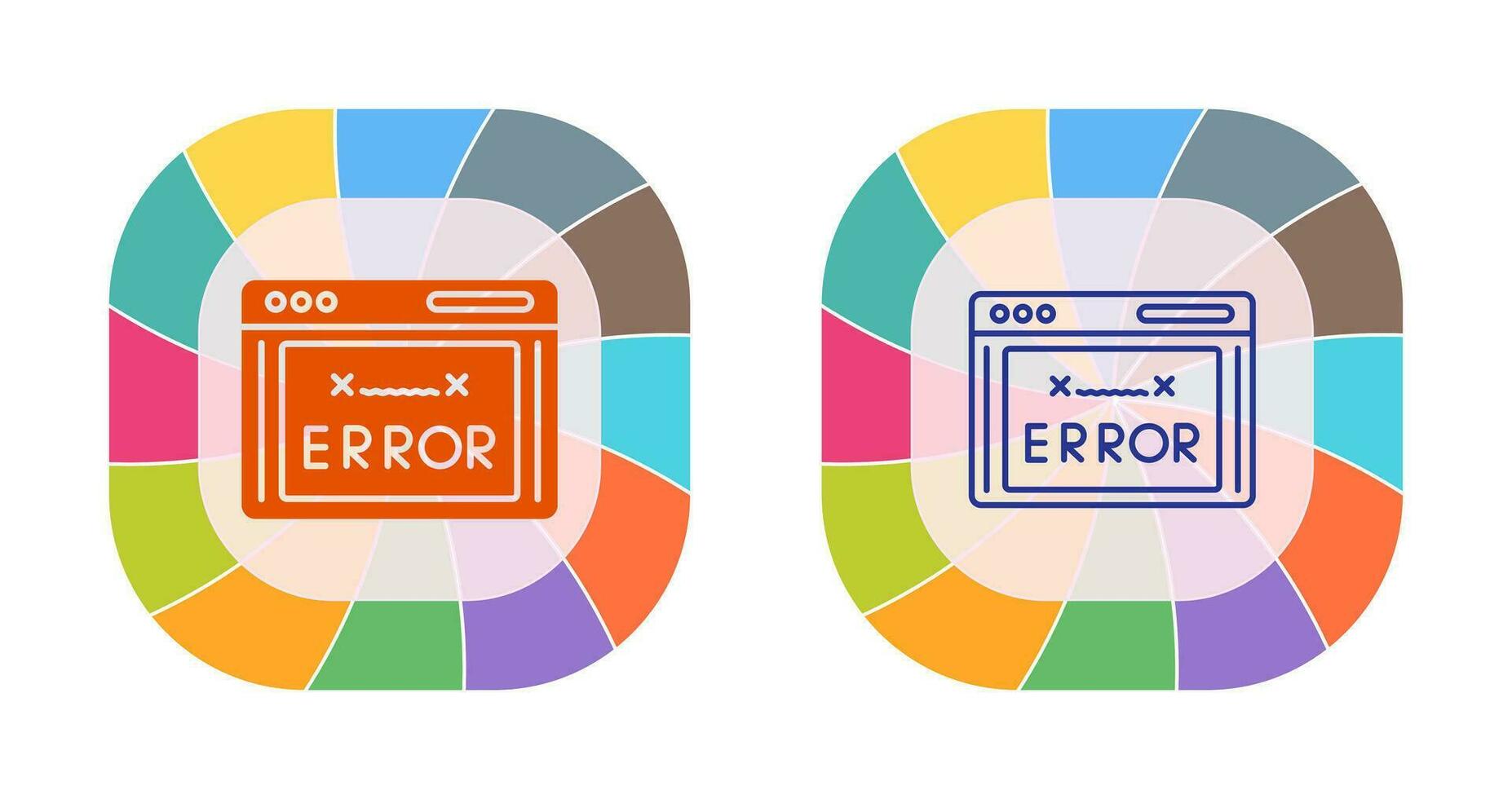 icône de vecteur de code d'erreur