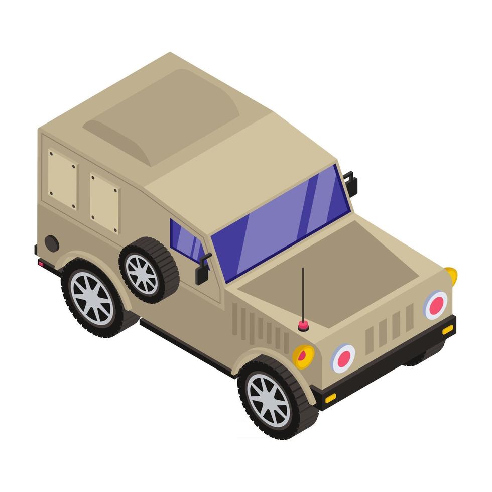 jeep de l'armée et transport vecteur