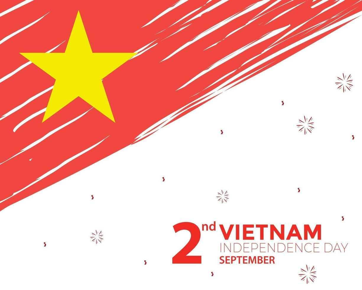 modèle de voeux pour la fête de l'indépendance du vietnam vecteur