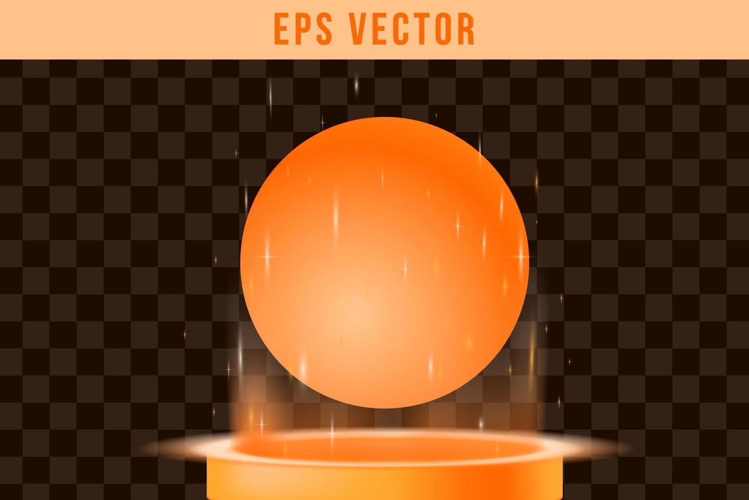 Ensemble de formes 3D eps vecteur couleur orange lueur objet de forme de soleil