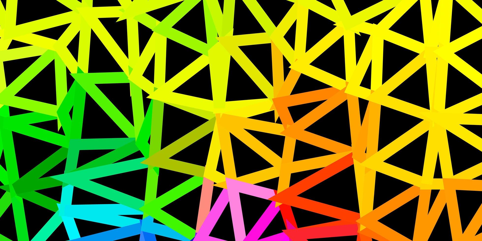 toile de fond mosaïque triangle vecteur multicolore clair.
