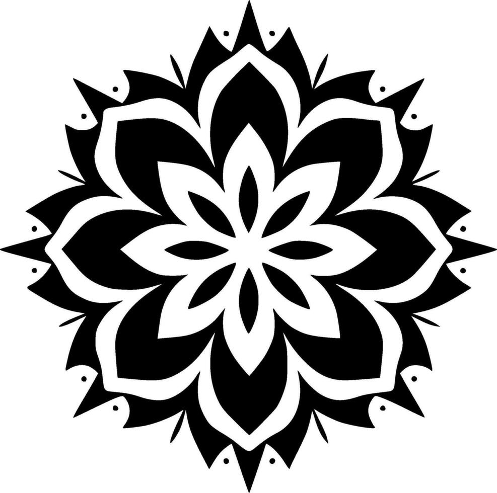 mandala - minimaliste et plat logo - vecteur illustration