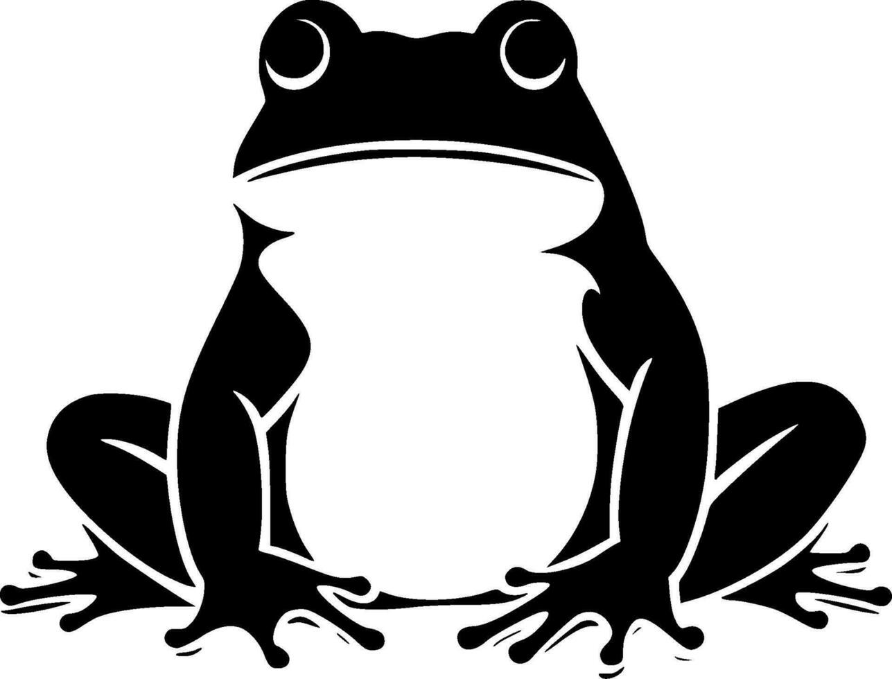 grenouille - minimaliste et plat logo - vecteur illustration