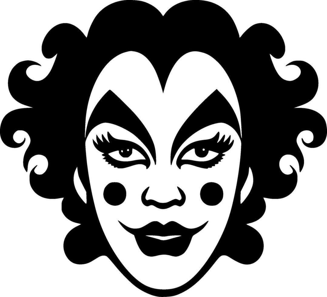 clown, minimaliste et Facile silhouette - vecteur illustration