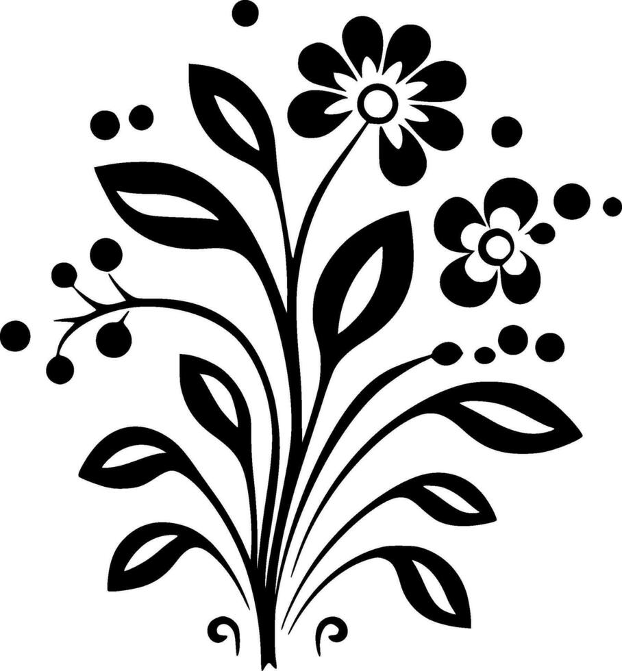 fleur - minimaliste et plat logo - vecteur illustration