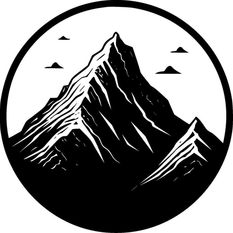 Montagne - minimaliste et plat logo - vecteur illustration