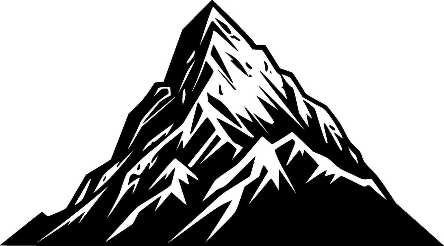 montagnes, minimaliste et Facile silhouette - vecteur illustration