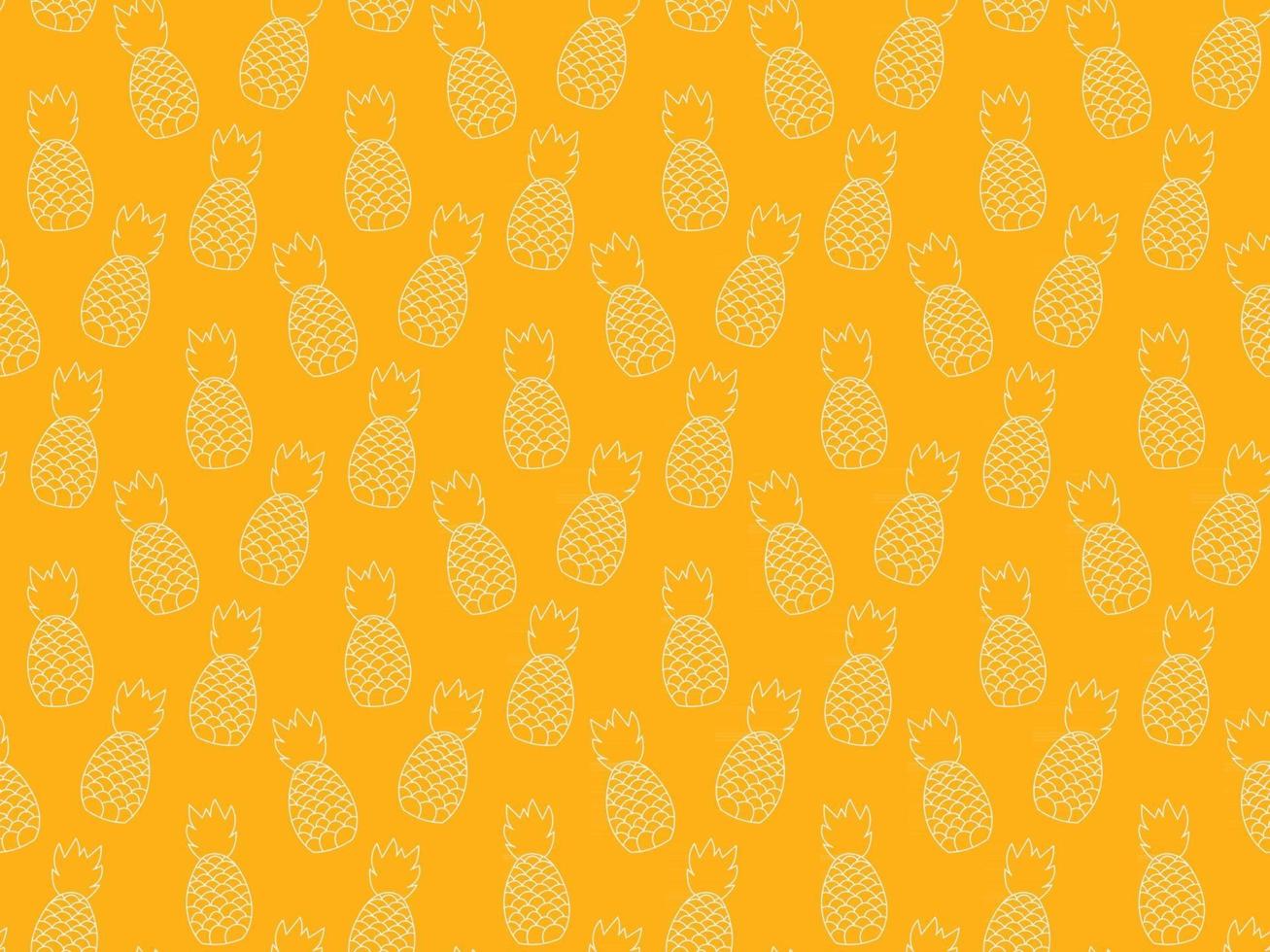 motif répétitif sans couture de plants d'ananas. conception de motifs tropicaux de fruits. papier peint moderne minimaliste abstrait. illustration vectorielle de fond. jaune et blanc. vecteur