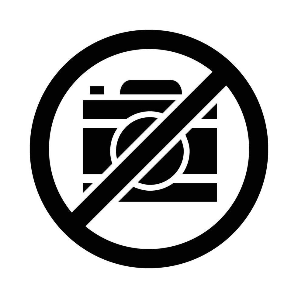non caméra vecteur glyphe icône pour personnel et commercial utiliser.