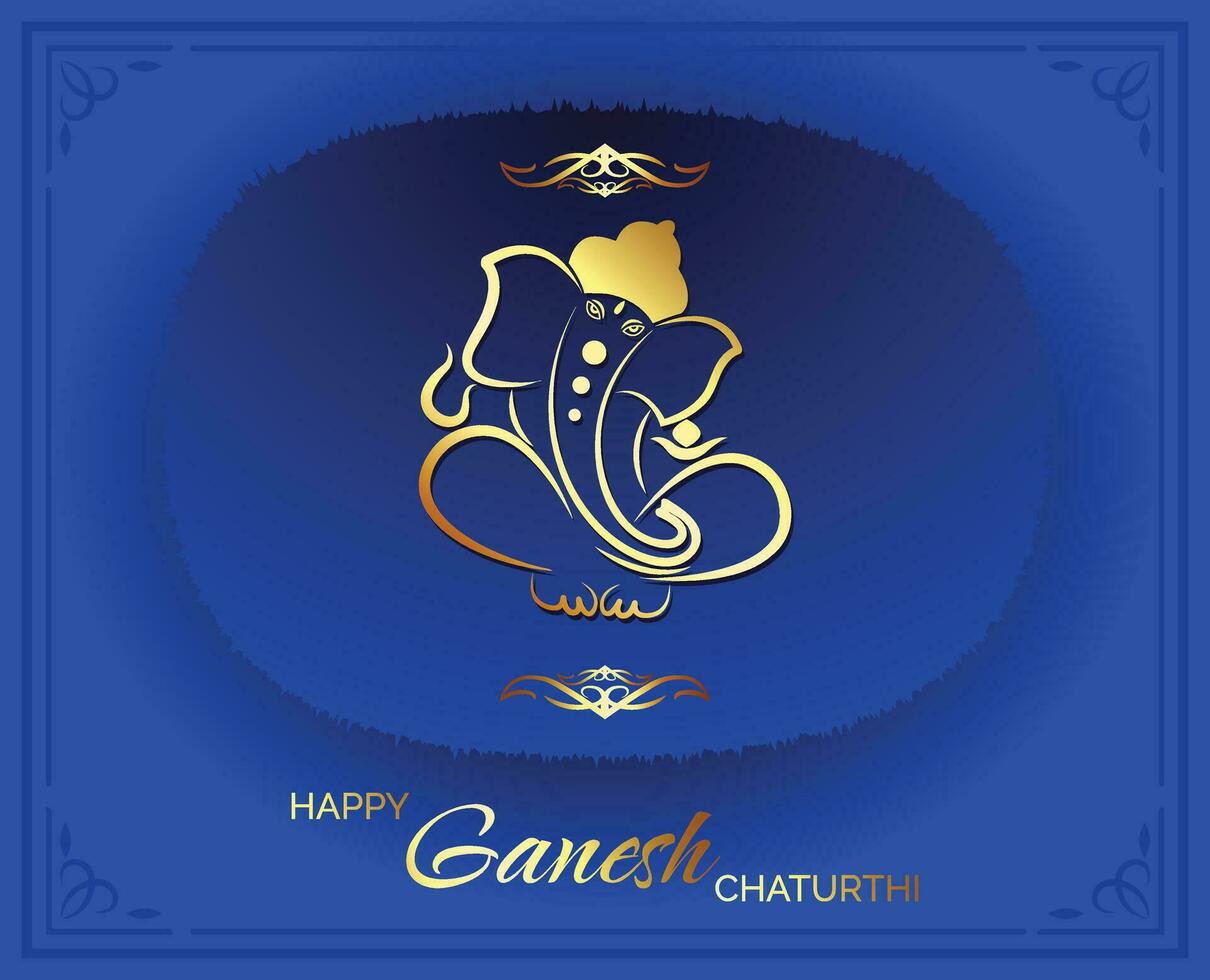 joyeux ganesh chaturthi festival de l'inde fond de carte de voeux vecteur