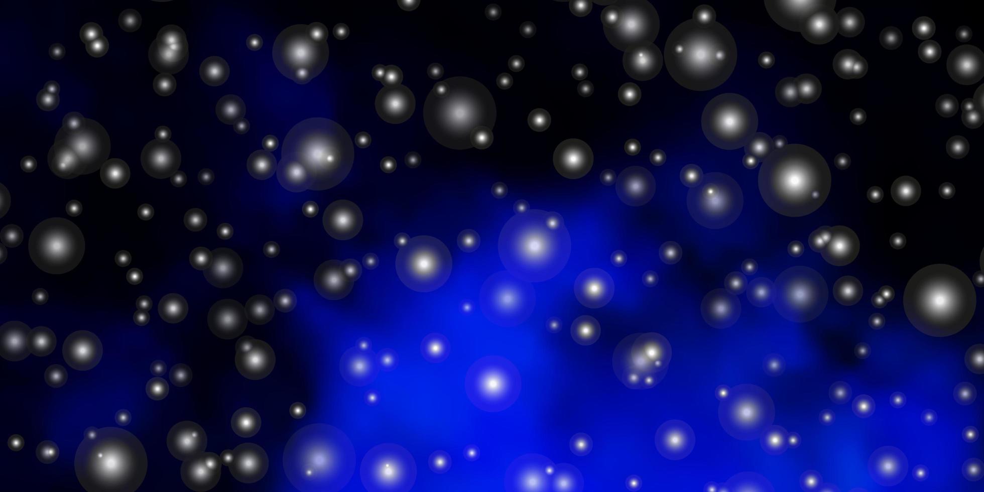 modèle vectoriel bleu foncé avec des étoiles abstraites.